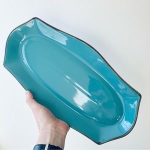 Southern Living at Home Tuscan Toscana Robins Egg Blue Ceramic Serving Platter